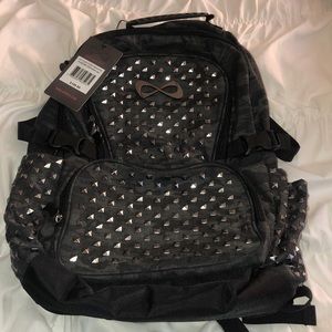 Nfinity studded camo backpack
